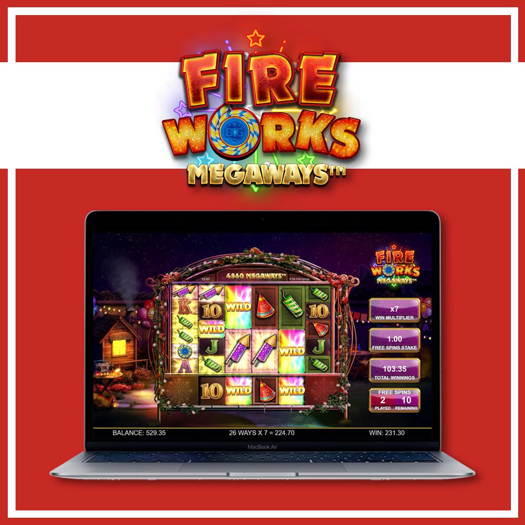 Ignite your gaming experience with Fireworks Megaways! 🎆 #bigtimegaming #fireworksmegaways #megaways