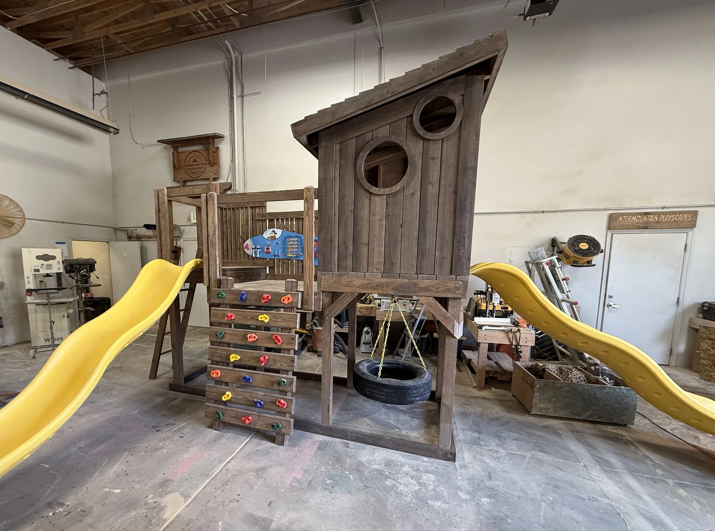 The Slide and Climb Fort | Outdoor Fort with Slide