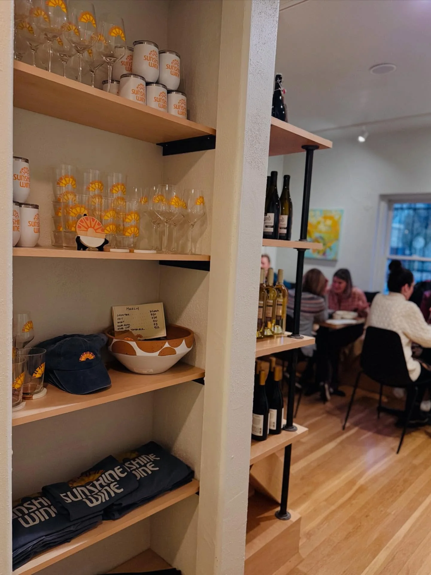 Don&rsquo;t forget to check out our sweet little merch shelf! Everything is printed locally! Shirts and hats by @forwardprinting, coasters and bottle openers by @swstucson, and glasses by @azproprints!! 

#TucsonWineBar #DrinkLocalTucson #SupportLoca