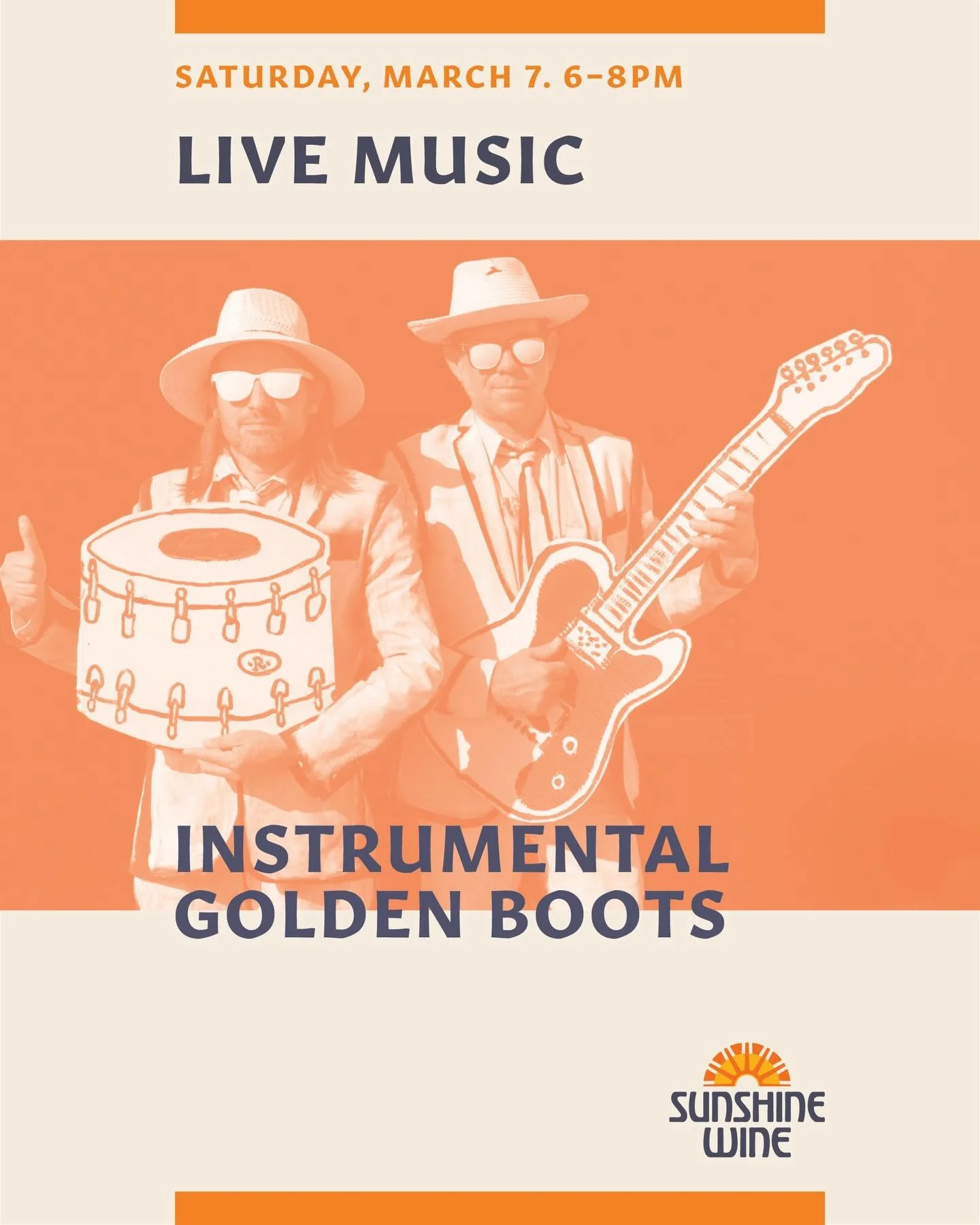 Join us this Saturday March 7th for live music on the patio with @goldenboots666. Starts at 6pm! See you there. 

#TucsonWineBar #DrinkLocalTucson #SupportLocalAZ #TucsonEatsAndDrinks #AZWineScene