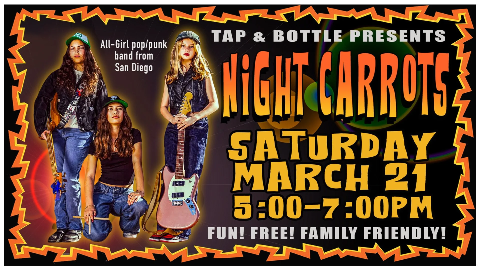 Night Carrots - Live &amp; FREE at T&amp;B Downtown!