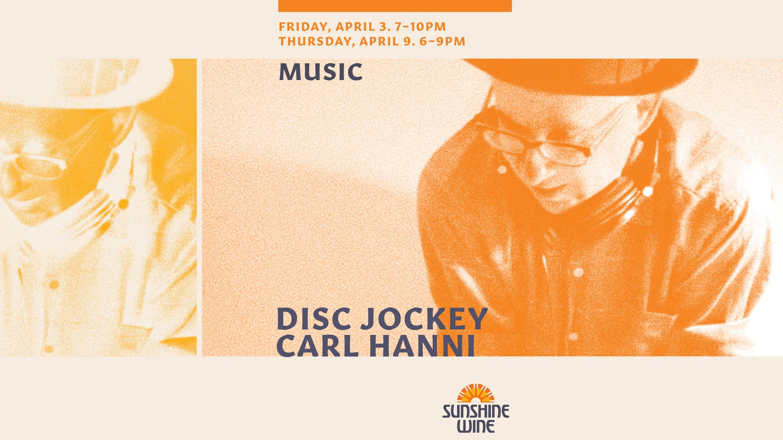 Disc Jockey Carl Hanni at Sunshine Wine! 