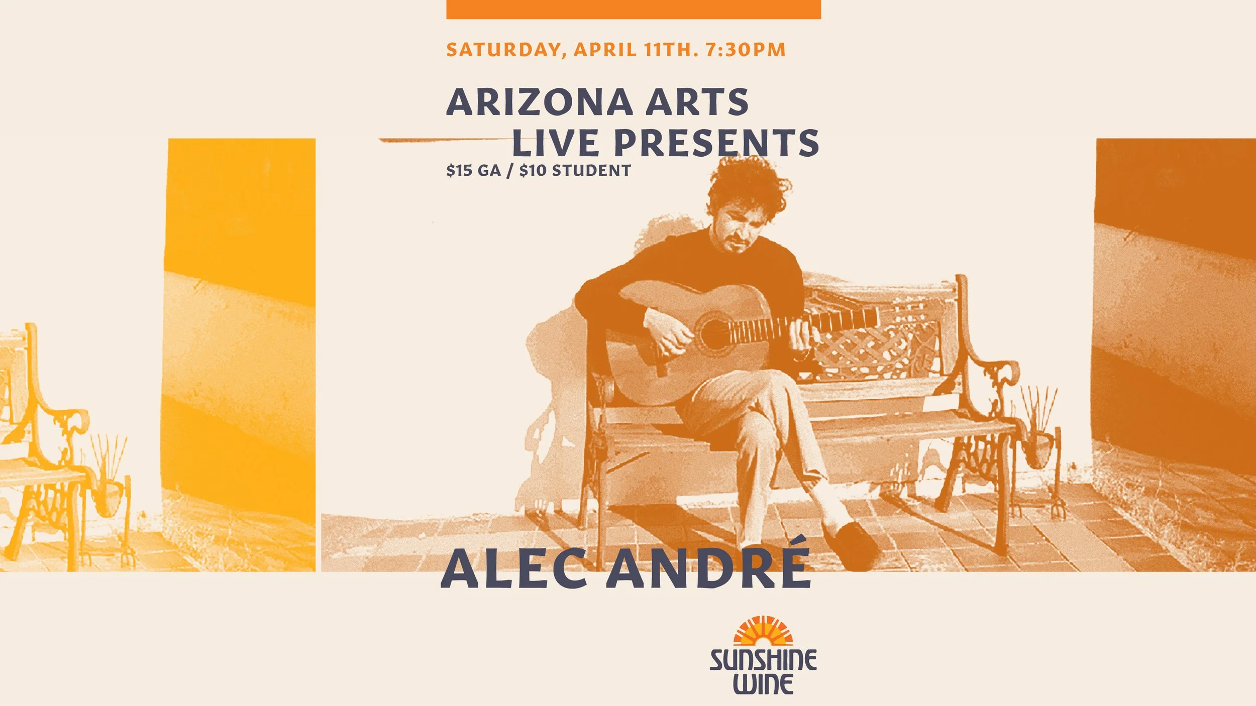 Arizona Arts Live Presents Alec André at Sunshine Wine!