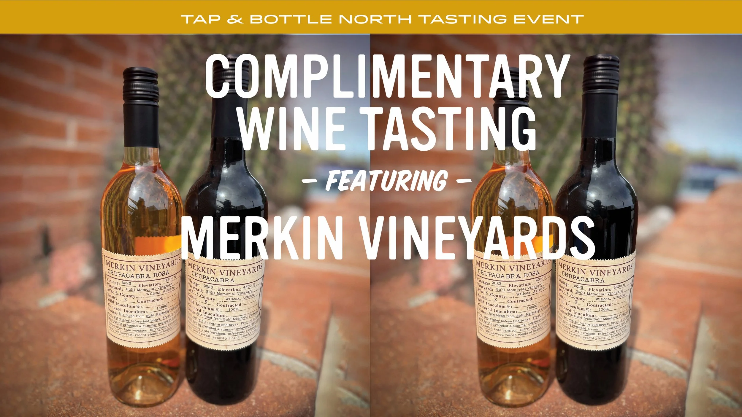 Complimentary Merkin Vineyards Wine Tasting at T&B North!