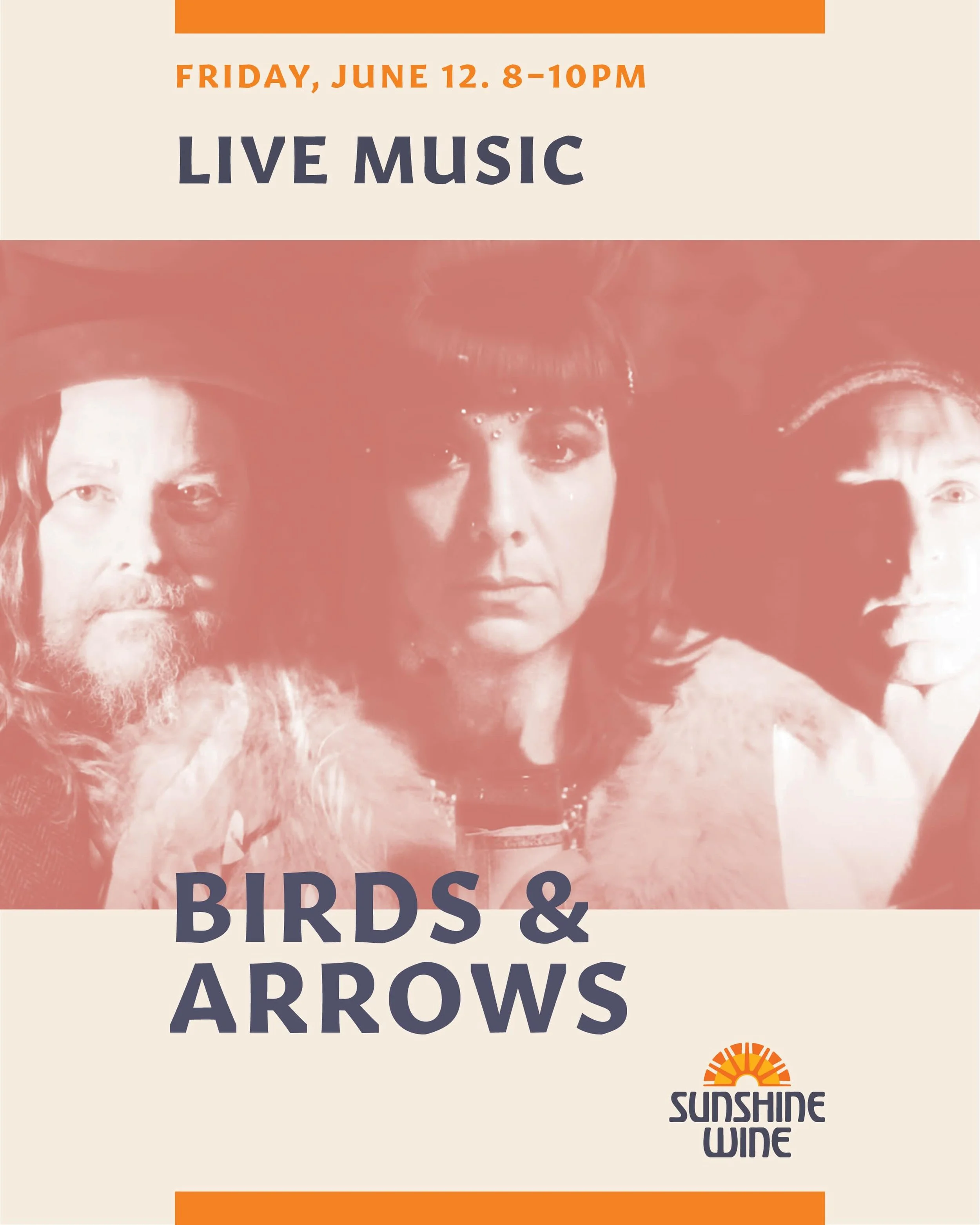 This Friday June 12th join us from 8pm to 10pm for live music on the patio! @birdsandarrows will be playing and bringing the vibes. See you there! 

#TucsonWineBar #DrinkLocalTucson #SupportLocalAZ #TucsonEatsAndDrinks #AZWineScene