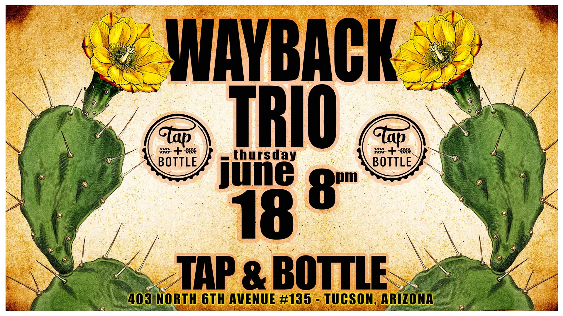 Wayback Trio - Live &amp; FREE at T&amp;B Downtown