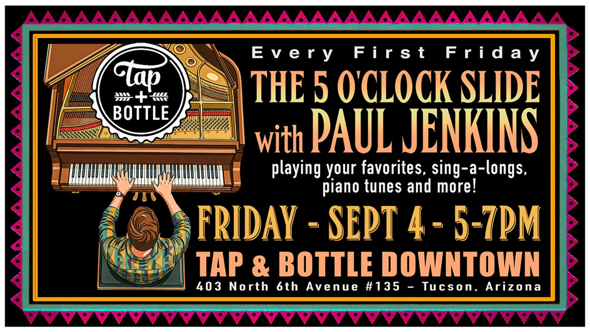 The 5 O'Clock Slide with Paul Jenkins! - Live and FREE at T&B Downtown!