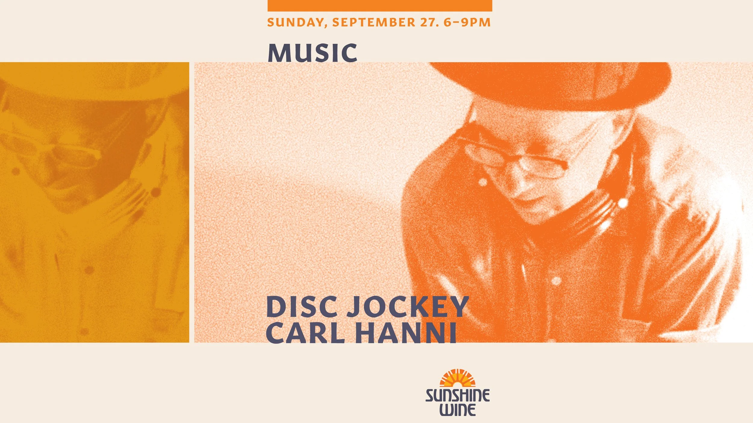 Disc Jockey Carl Hanni at Sunshine Wine! 