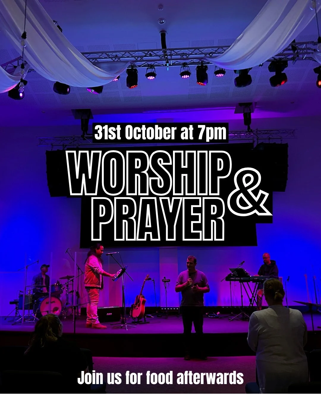 TOMORROW! Friday the 31st of October -  WORSHIP &amp; PRAYER night is on at 7pm. Afterwards we will be celebrating with NACHOS!! So come and be a part of something big with a community of lovely people.