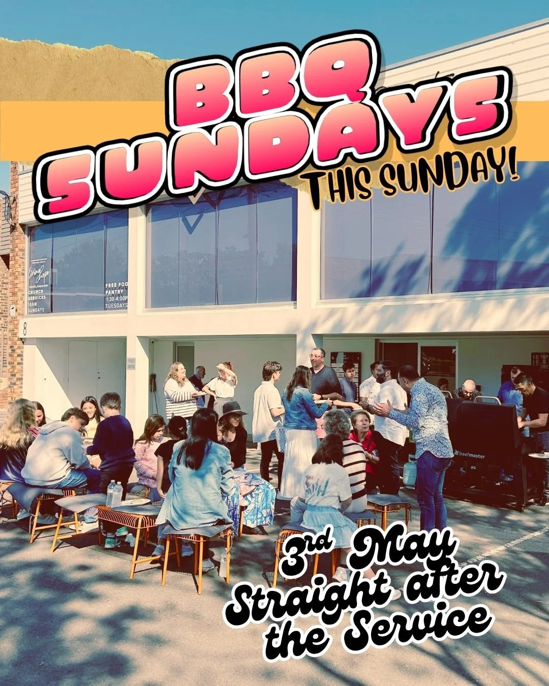 This Sunday we have the BBQ going after the service. Everyone loves a BBQ &amp; we are looking forward to spending some time together and making some new memories.
See you there!