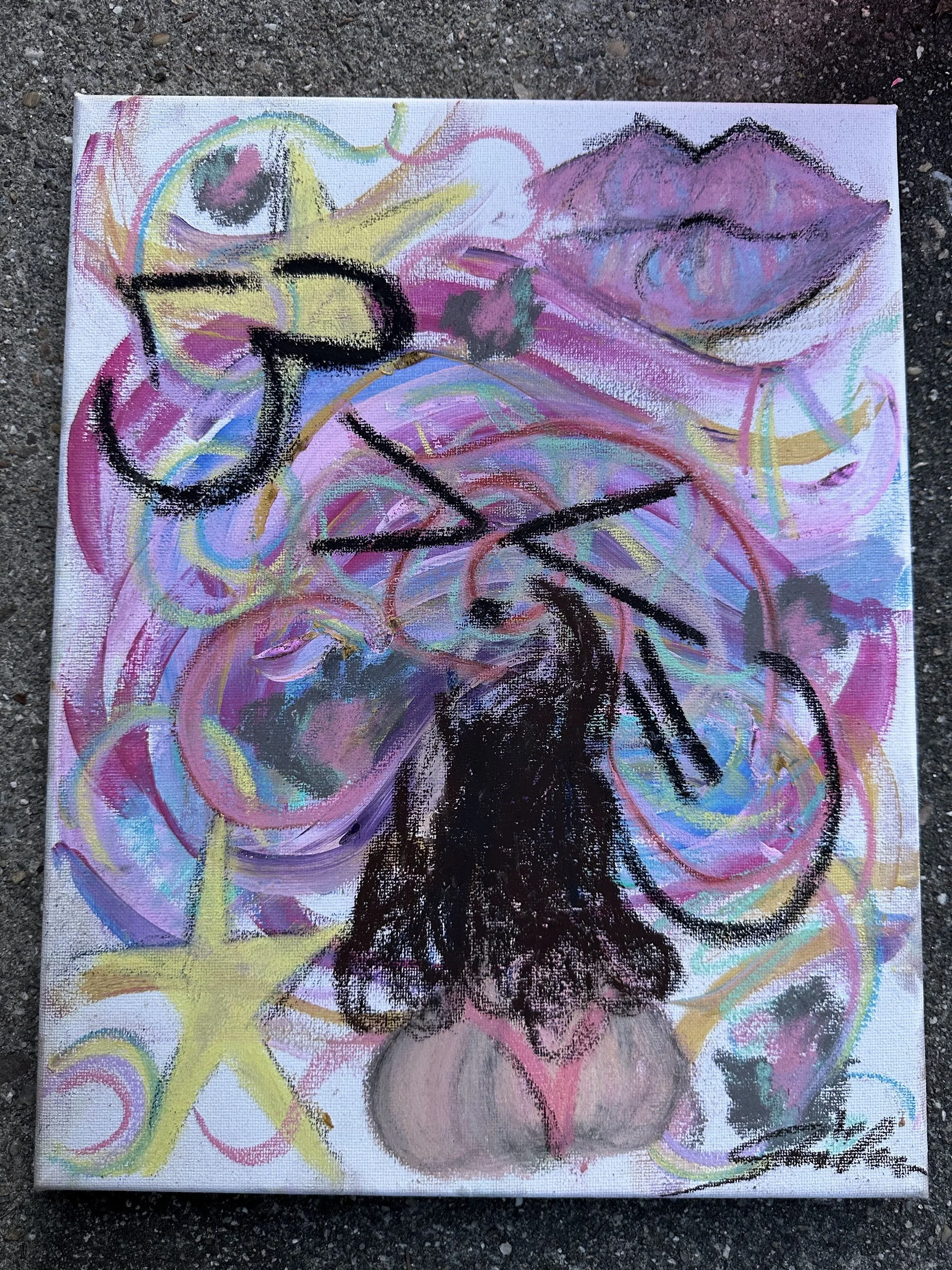 "Infinite Love"
Acrylic Paint & Oil Pastels 
SPR '25