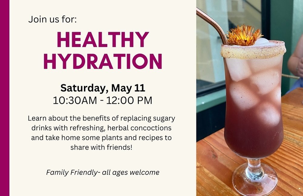 Join us on May 11th at 10:30 am to make healthy herbal and farm inspired drinks 🍹 all ages welcome! 

Sign up on our website under events! 

#urbanfarming #sanjoseactivities #bayarea #bayareafoodie #drinksdrinksdrinks