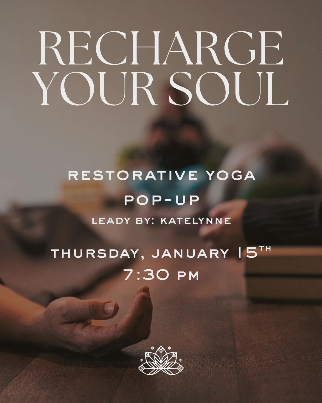 Slow down. Breathe deeper. Let yourself be held.

Join Katelynne for a nourishing Restorative Yoga pop-up designed to gently guide your nervous system into rest and repair. Restorative yoga is a fully supported practice using props like bolsters, bla