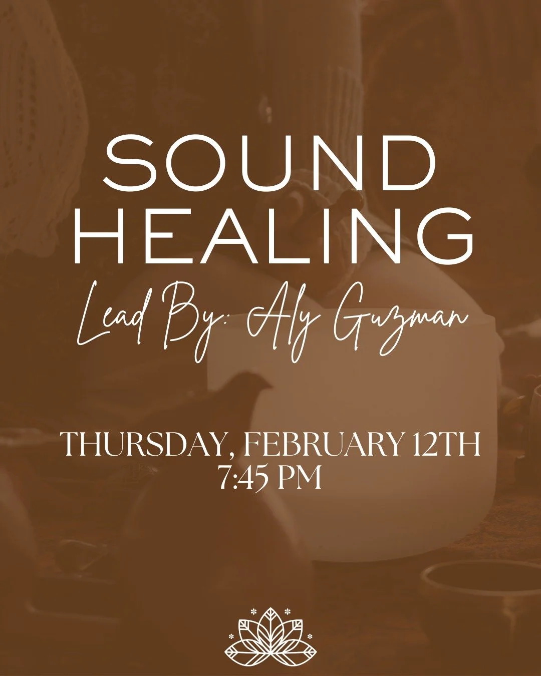 ✨ Sound Healing with Aly | This Thursday ✨

Take a pause, soften your breath, and let the vibrations do the work. Join Aly for a deeply restorative Sound Healing experience designed to calm your nervous system, release tension, and bring you back int