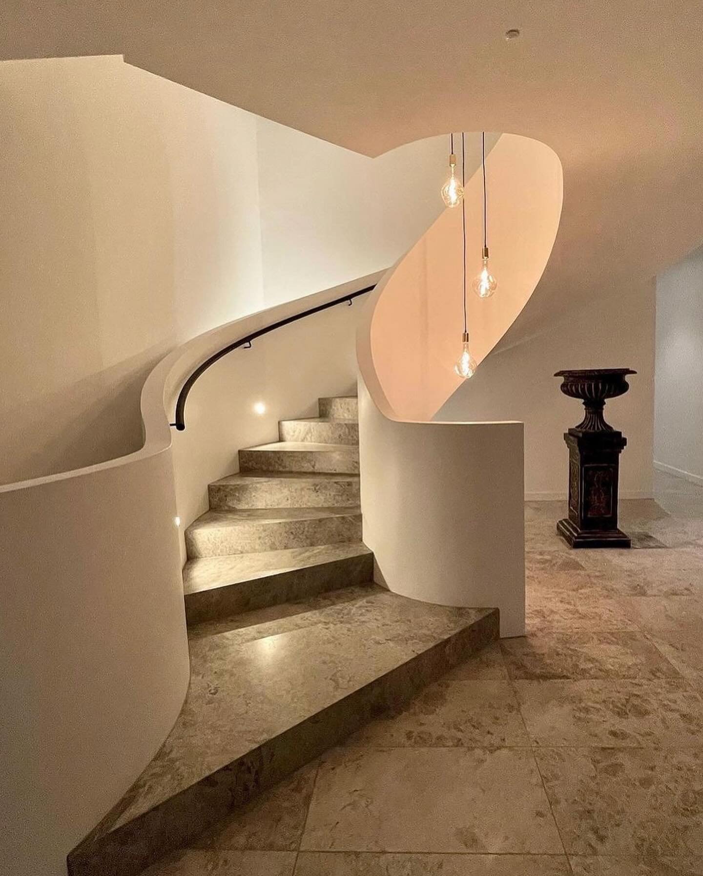Yes, the pendant is the lighting feature at our Dromana Project, running the full length of the stunning sculptural staircase and the step lights (all on a sensor) help navigate the stairs safely, but it&rsquo;s that little hidden light that discreet