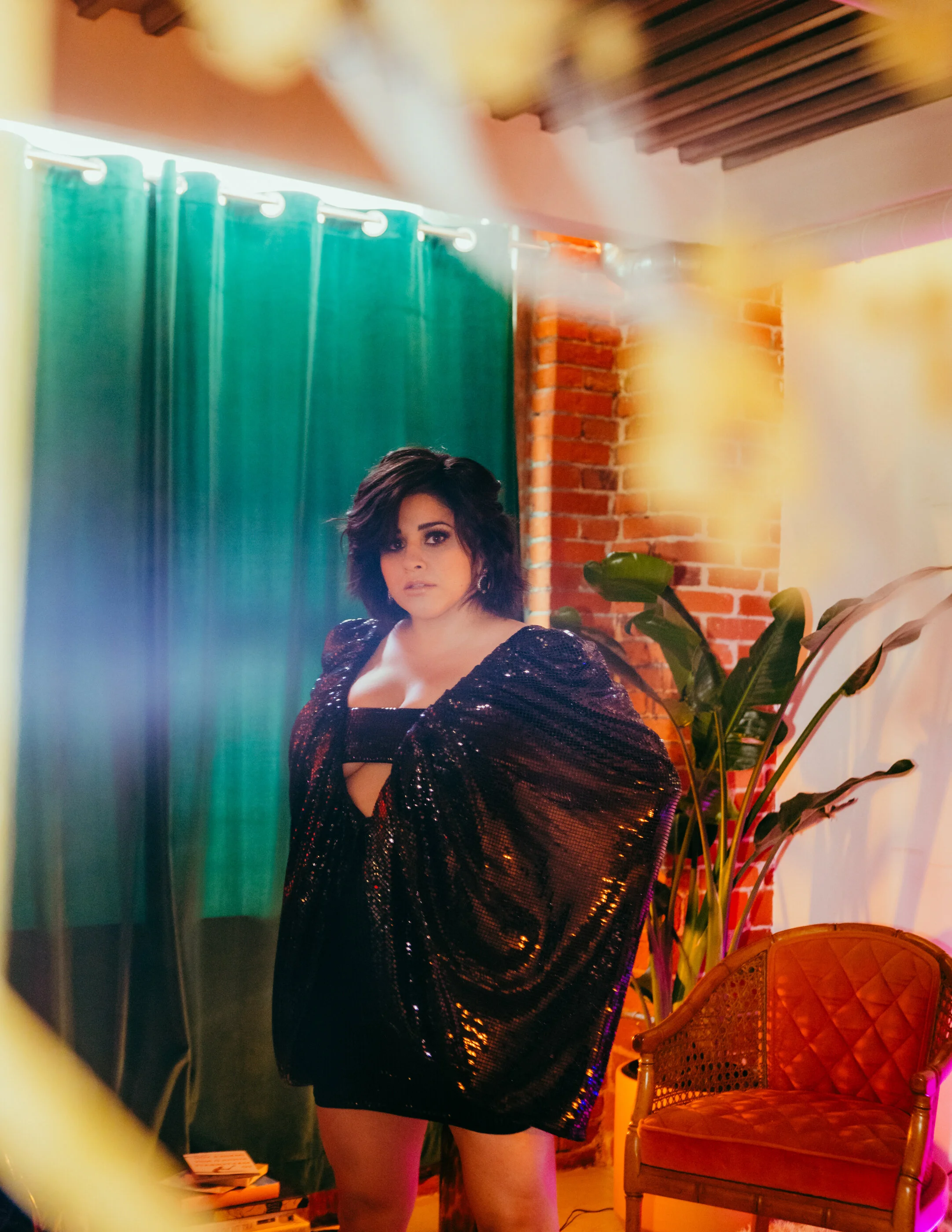 Noemi Gonzalez, starring as Suzette Quintanilla in the Netflix Series Selena styled for editorial in issue 10 of Rival Magazine, styled by Haili Pue 