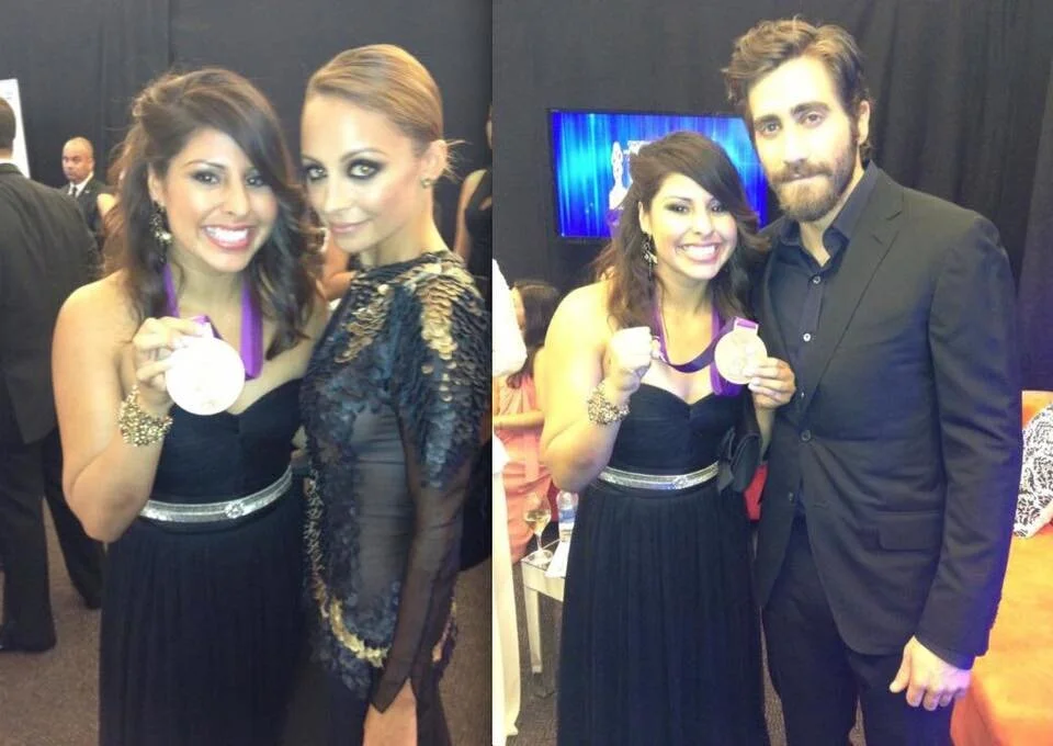 Olympic and Pro Boxer Marlen Esparza at the ALMA Awards red carpet hosted by Eva Longoria, styled by Haili Pue 