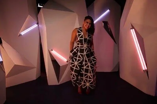 Olympic and Pro Boxer Marlen Esparza styled for the red carpet in London by Haili Pue 