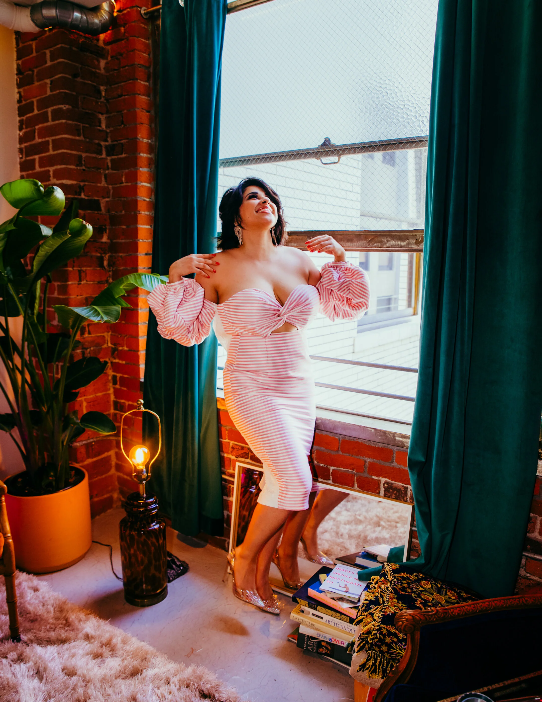 Noemi Gonzalez, starring as Suzette Quintanilla in the Netflix Series Selena styled for editorial in issue 10 of Rival Magazine, styled by Haili Pue 