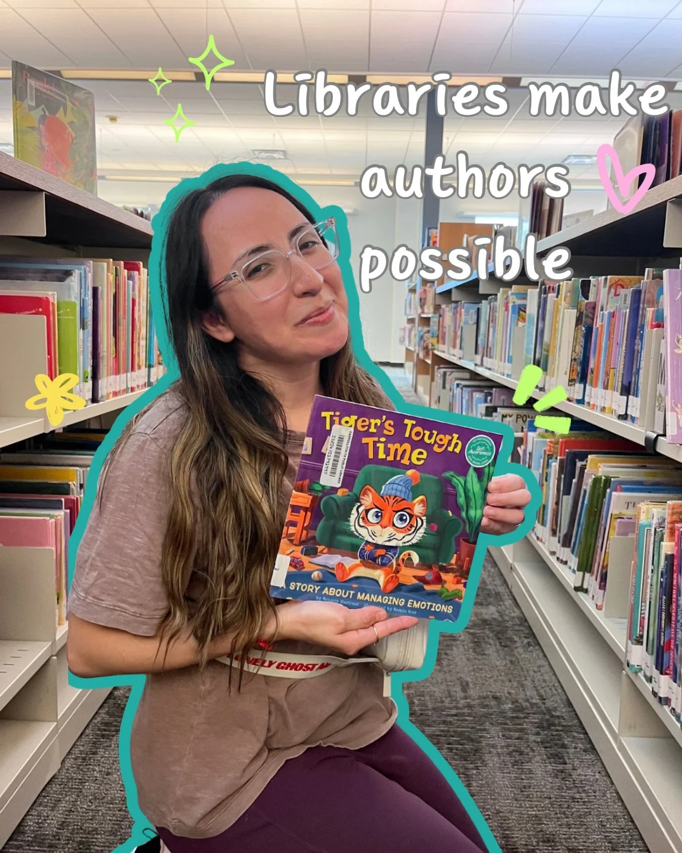 ✨Libraries are where my love of stories began! I remember going to my local library with my dad and checking out so many books (Arthur, Goosebumps, Babysitters Club were my favorites). It was also the place where I could use the computer. Early 2000s