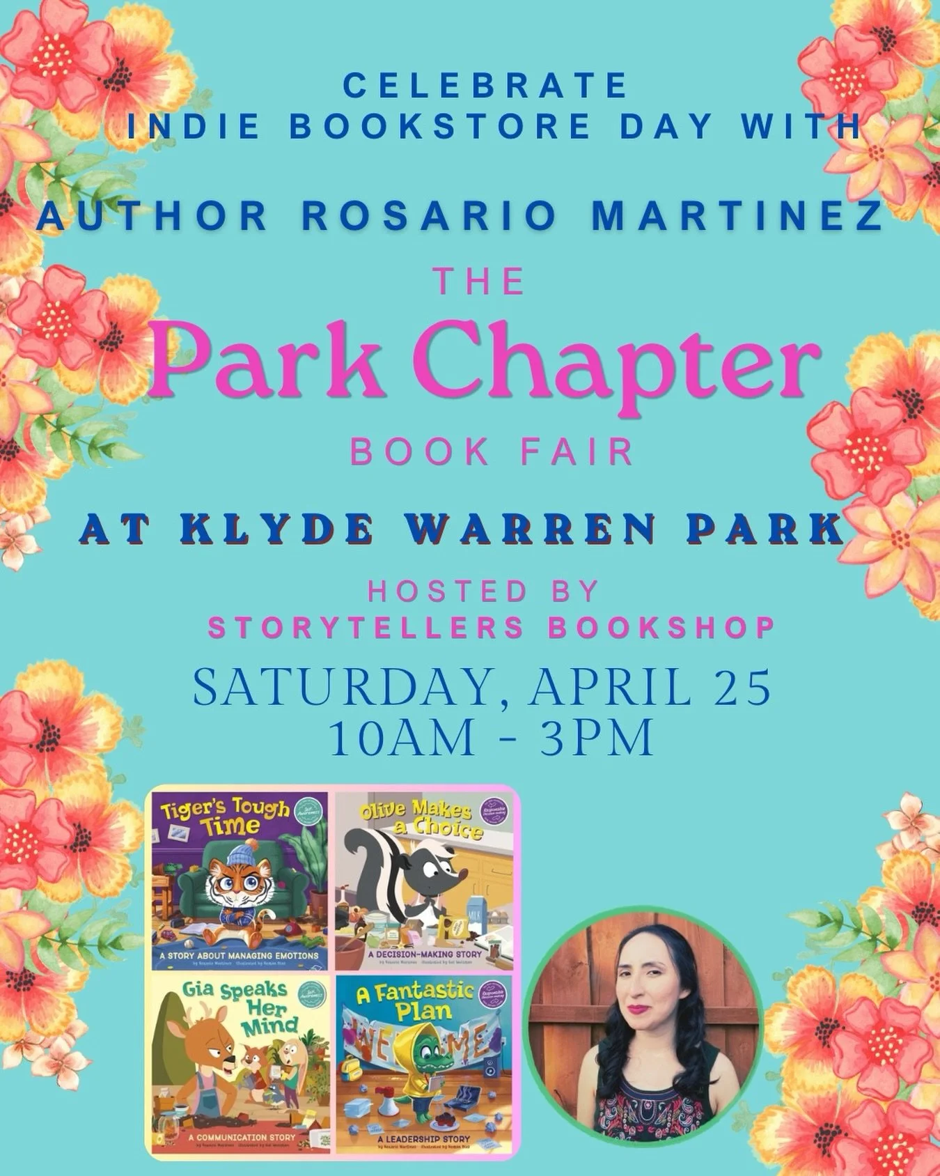 ✨ Hi everyone!! 😊  I&rsquo;m so excited Storytellers Bookshop @storytellers_bookshop is hosting The Park Chapter Book Fair this weekend in celebration of Independent Bookstore Day! Come join me for a beautiful day of books, community, and sunshine a
