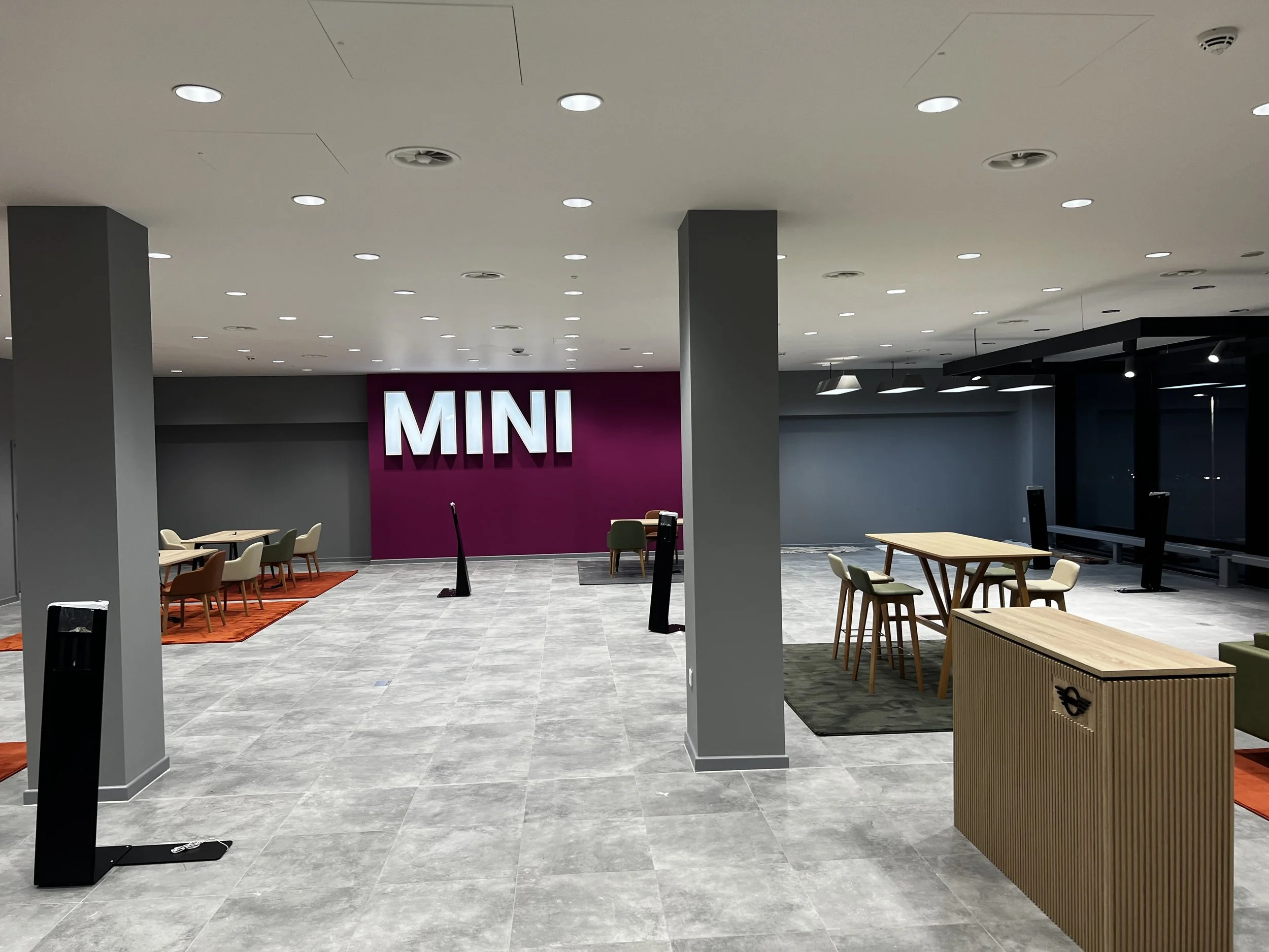 Mini at Nottingham Internal decorating with Feature wall 