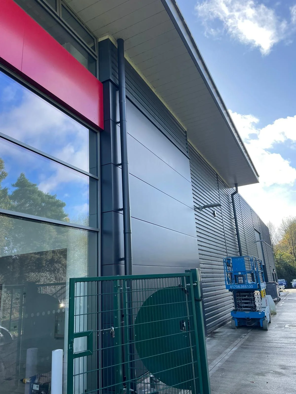 after signage removed converted to a feature wall 