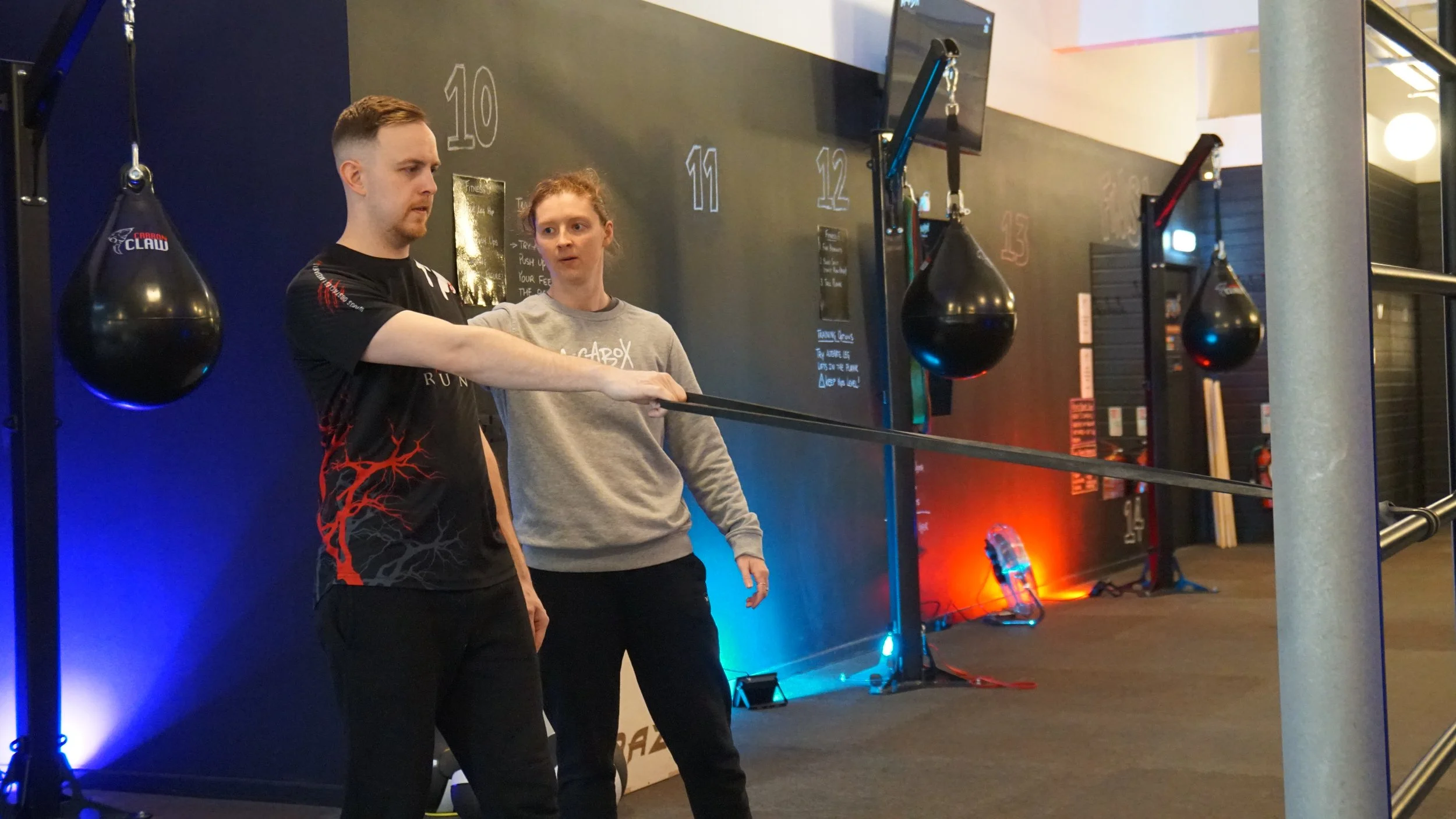 MegaBox Personal Trainer training a client