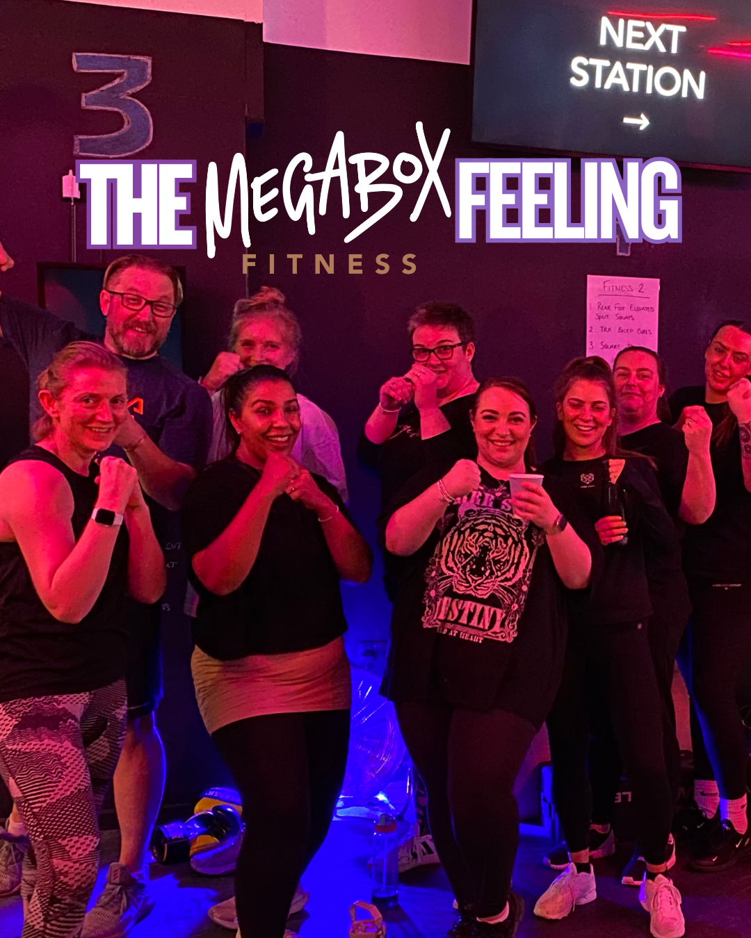 Megabox members posing for a photo.