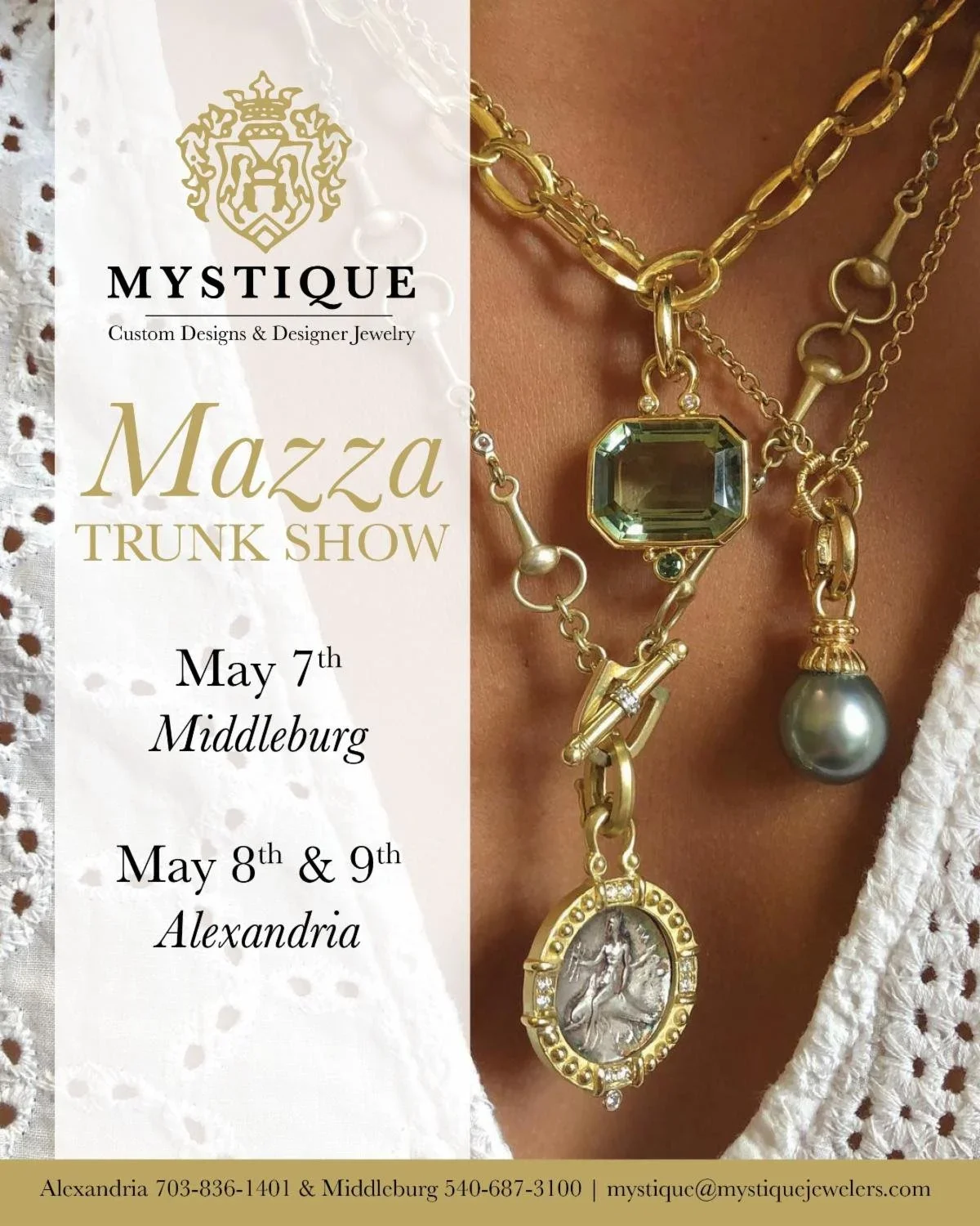 The Mazza Trunk Show &amp; Anniversary Specials at Mystique Jewelers
