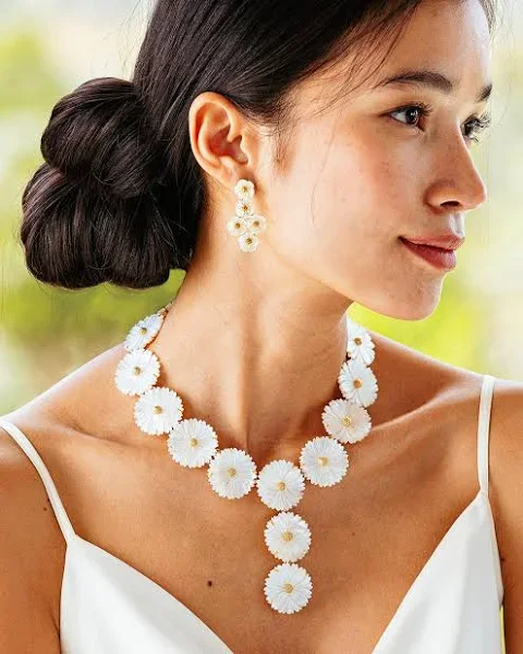 Mermaid Garden Floral Petite Post Drop Earring v3.webp