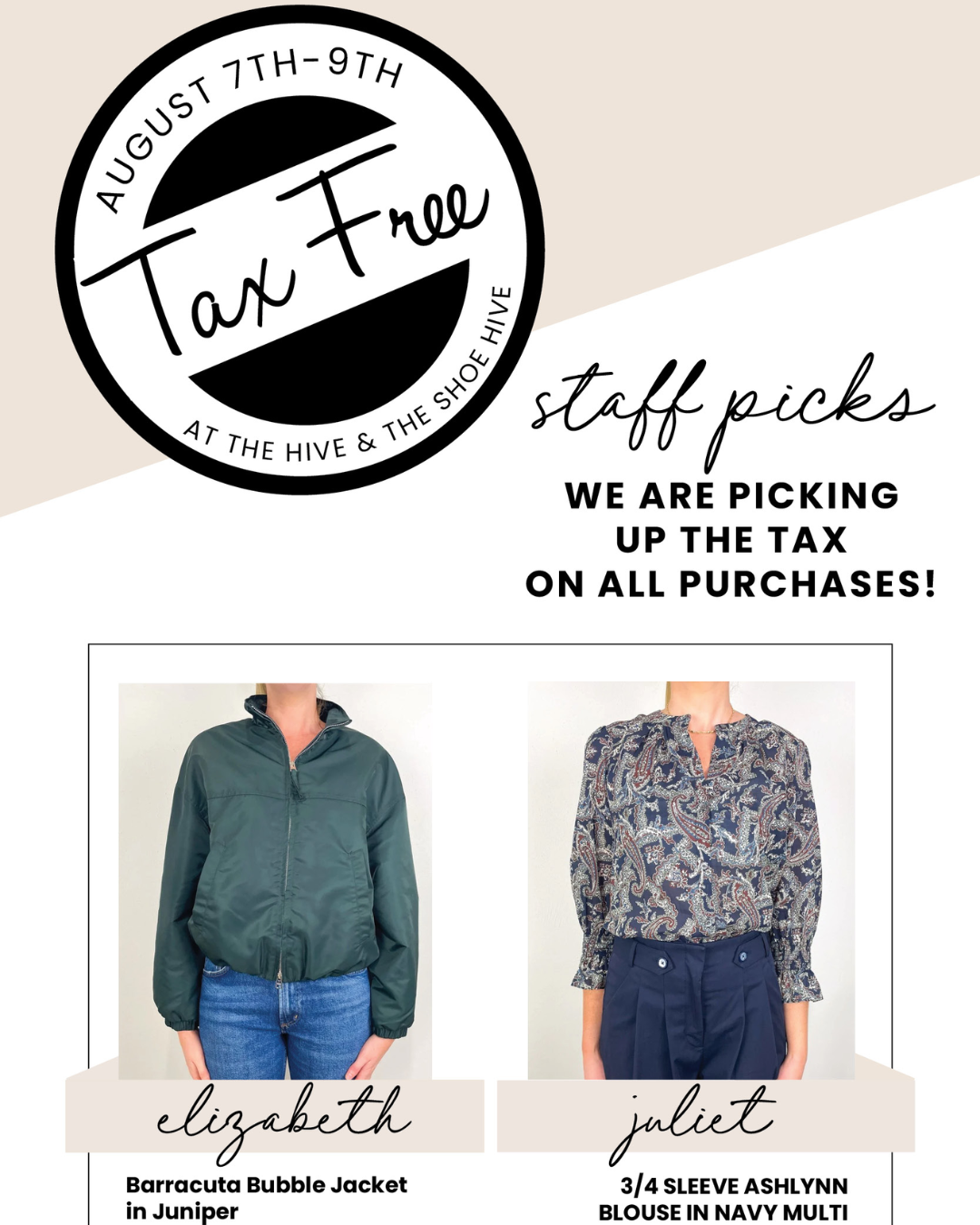 The Hive’s Picks for Tax-Free Weekend