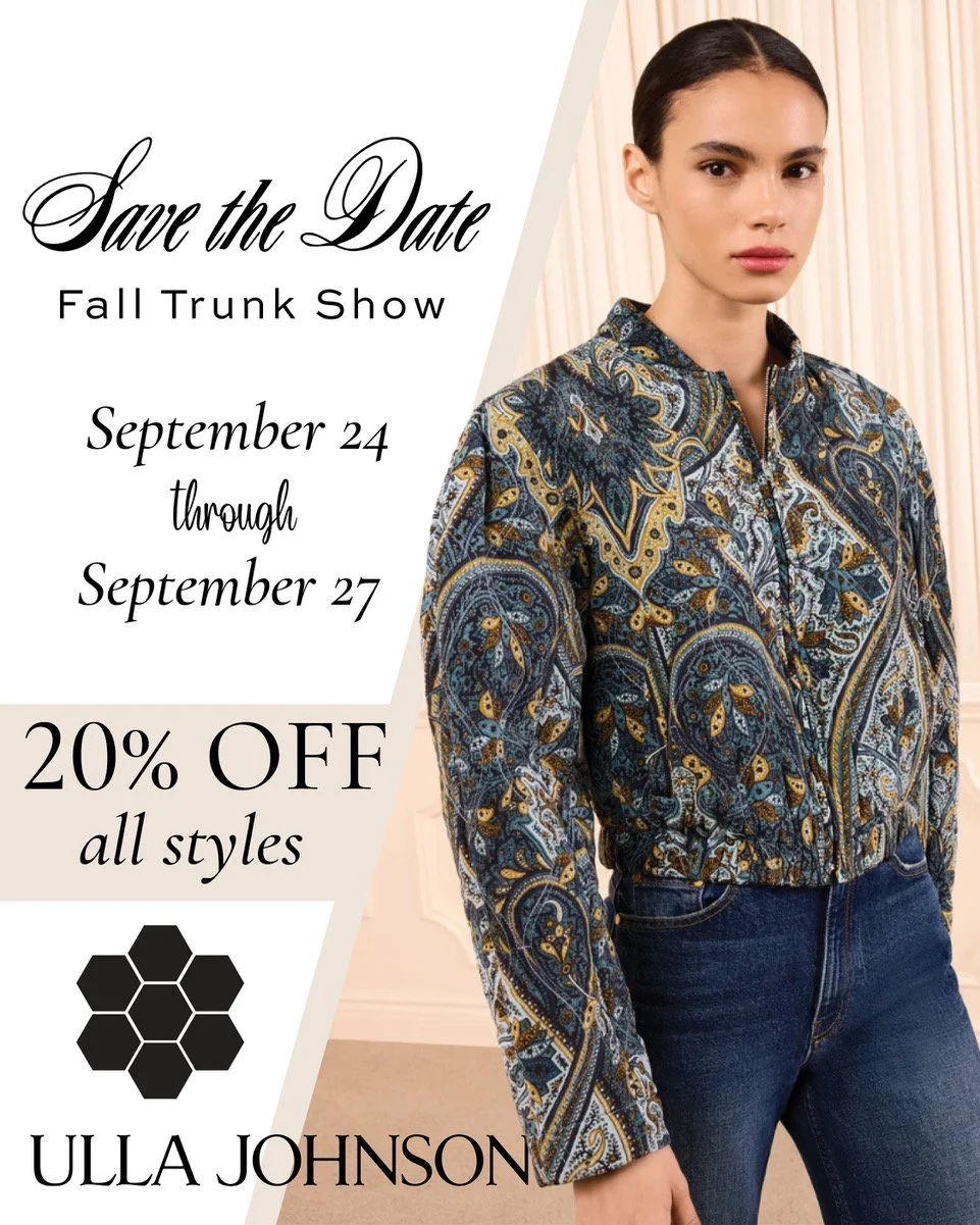 Two Weekends, Two Trunk Shows