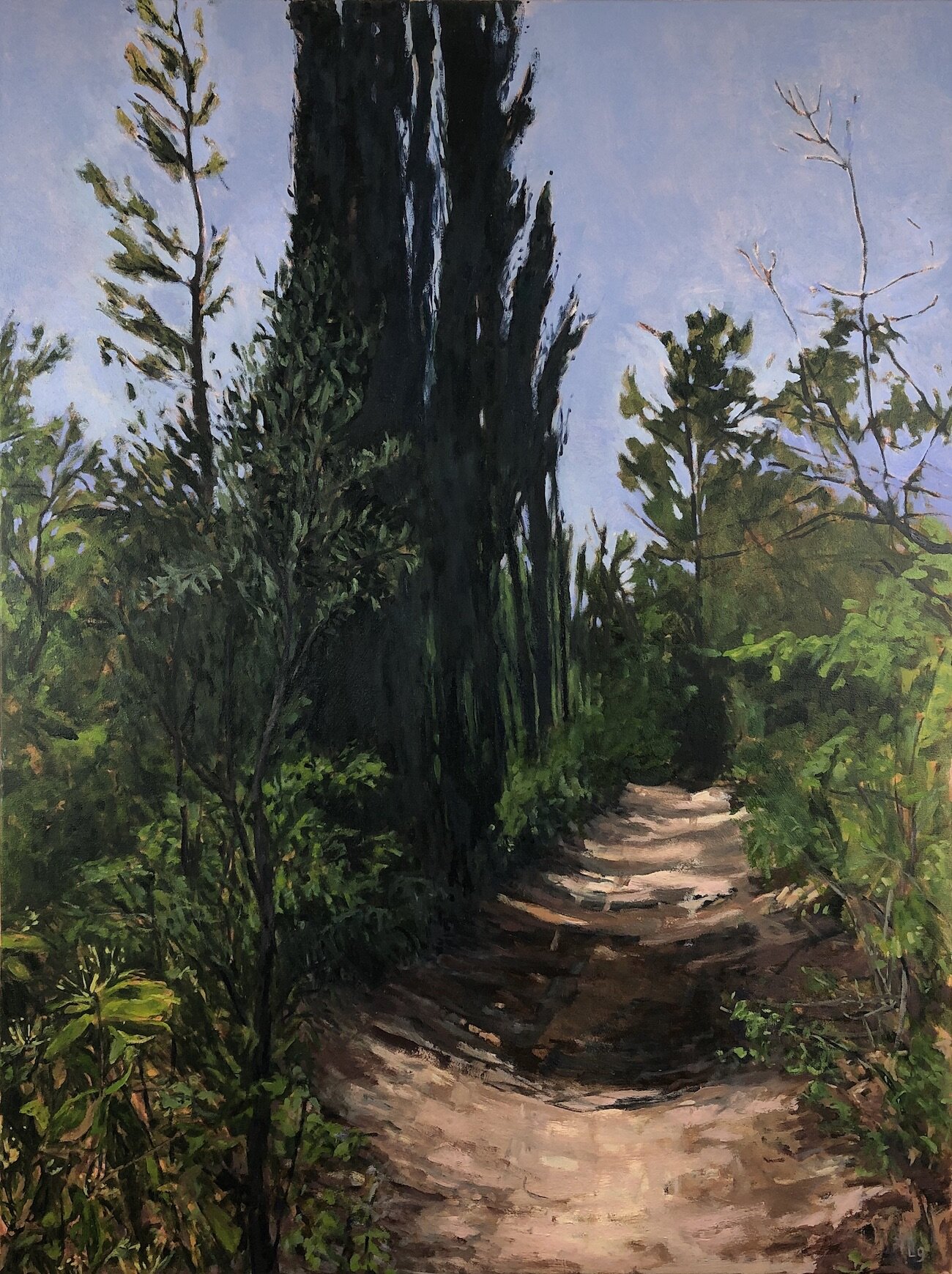 Down the Garden Path, 40 x 30", oil on canvas, 2021 // $1900