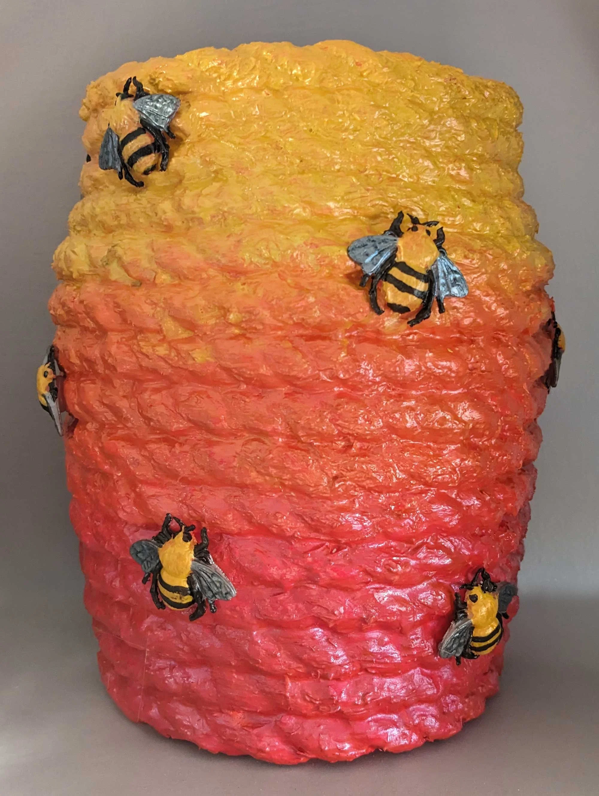Bee hive glass jar upcycle