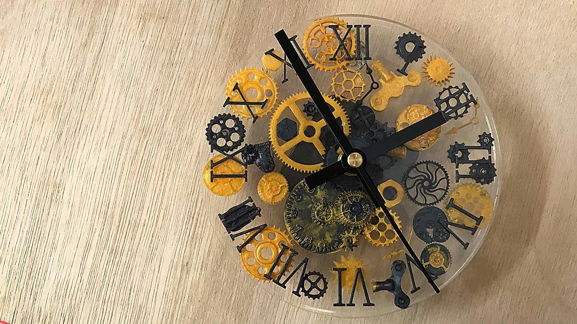 Steam punk resin clock