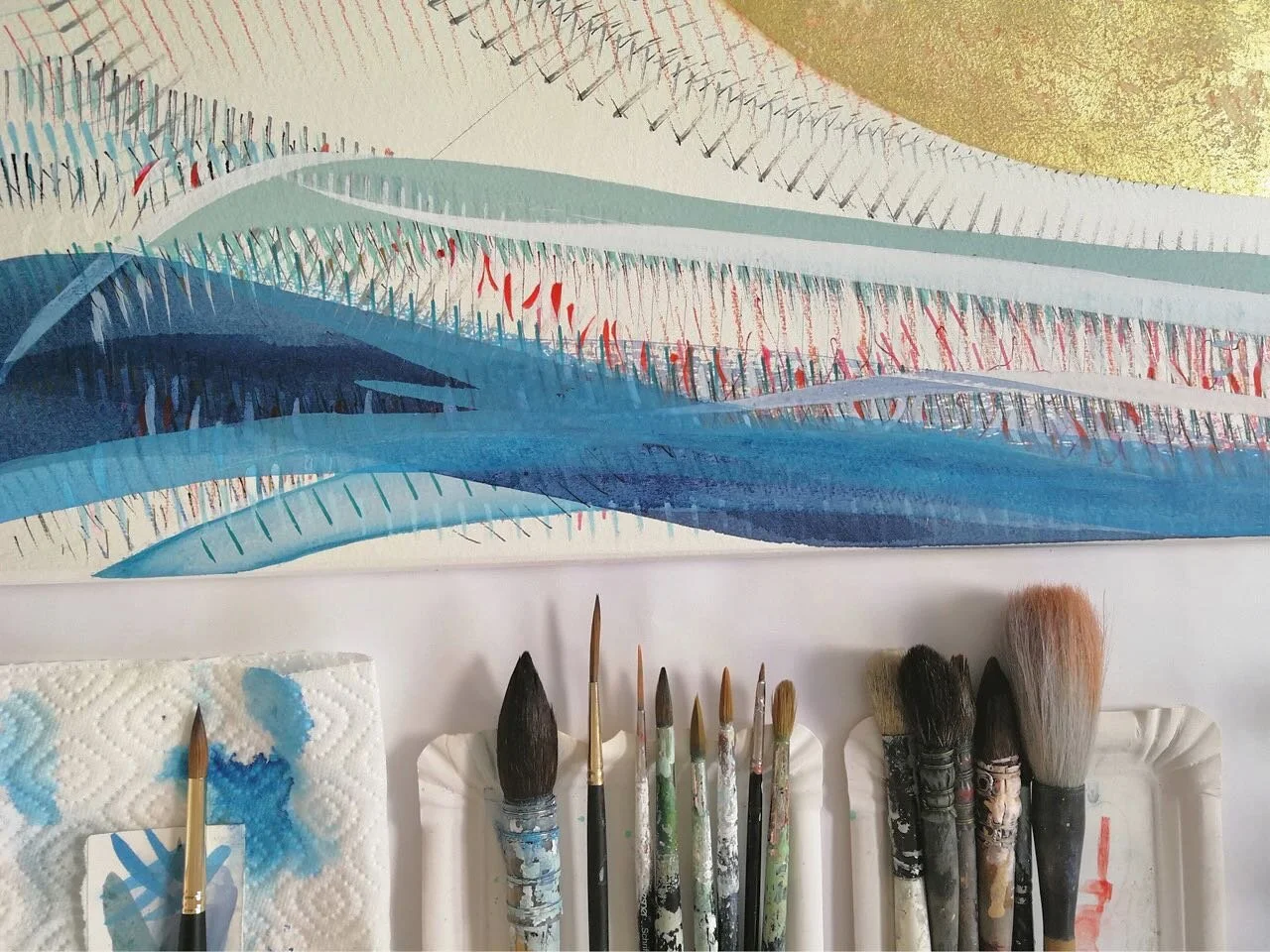 Always admire an artists secure hand and eye, the more one revisits a piece the more one finds new momentums in the work making it into an ongoing a dialogue&hellip;&hellip;&hellip; oddly often exploring the self✨@studio_caritaschmidt