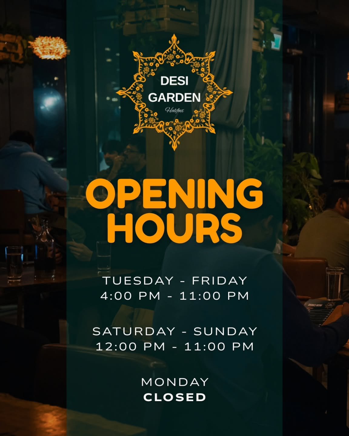 Check our hours &amp; drop by
📍 1446 Queen St, Halifax

#DesiGardenHalifax #HalifaxEats #HalifaxDining #DowntownHalifax #HalifaxFoodScene