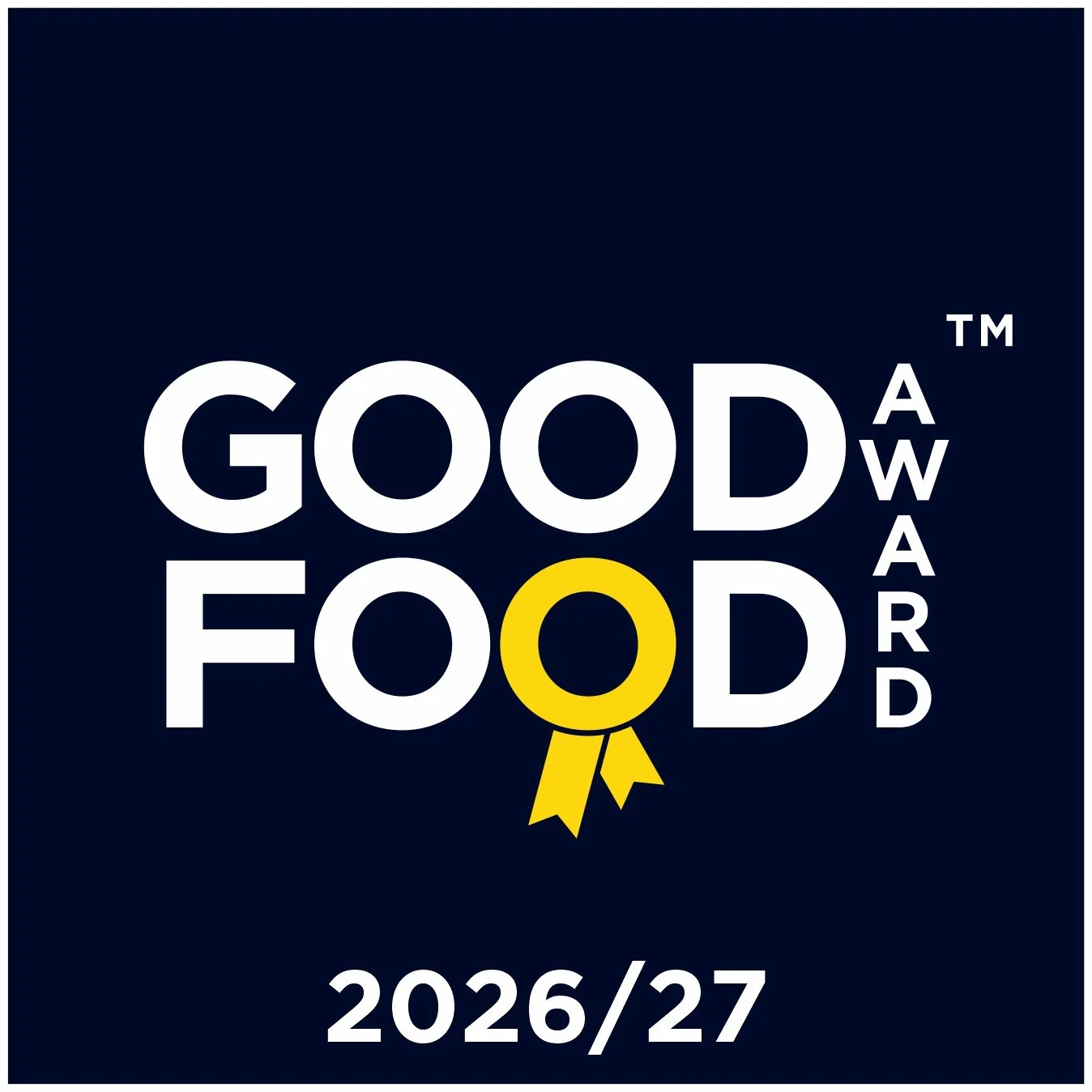 Good Food Award rosette for 26/27