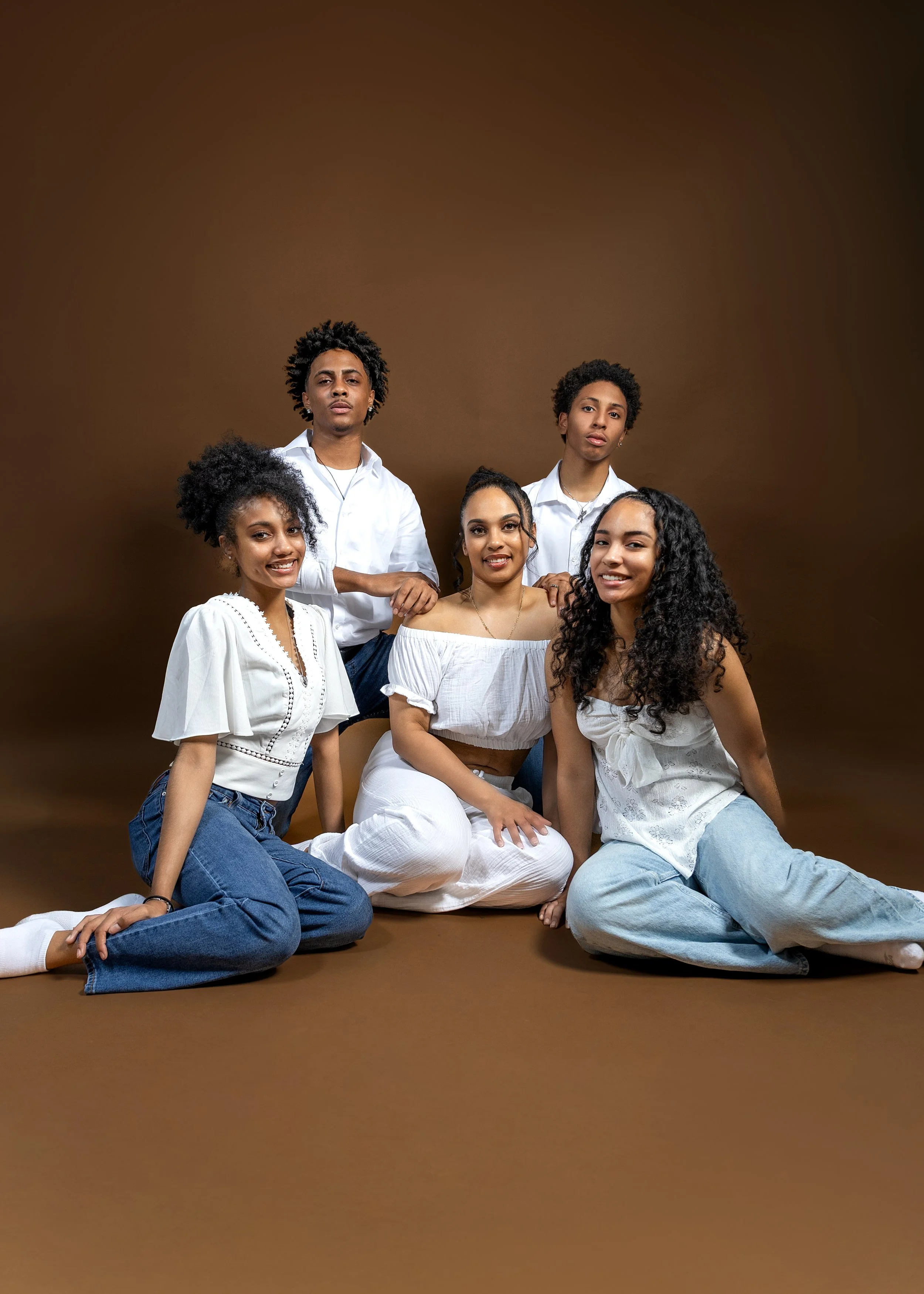 family photo of mom and her kids