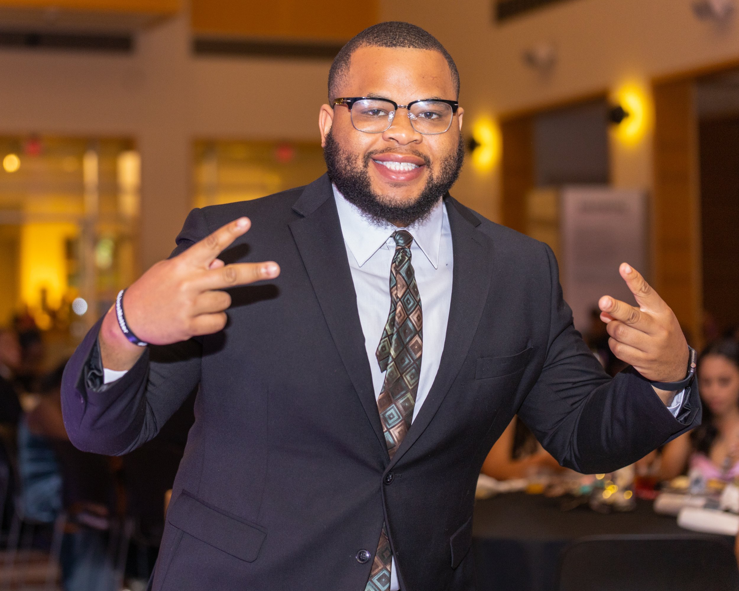 corporate event photography of man at event