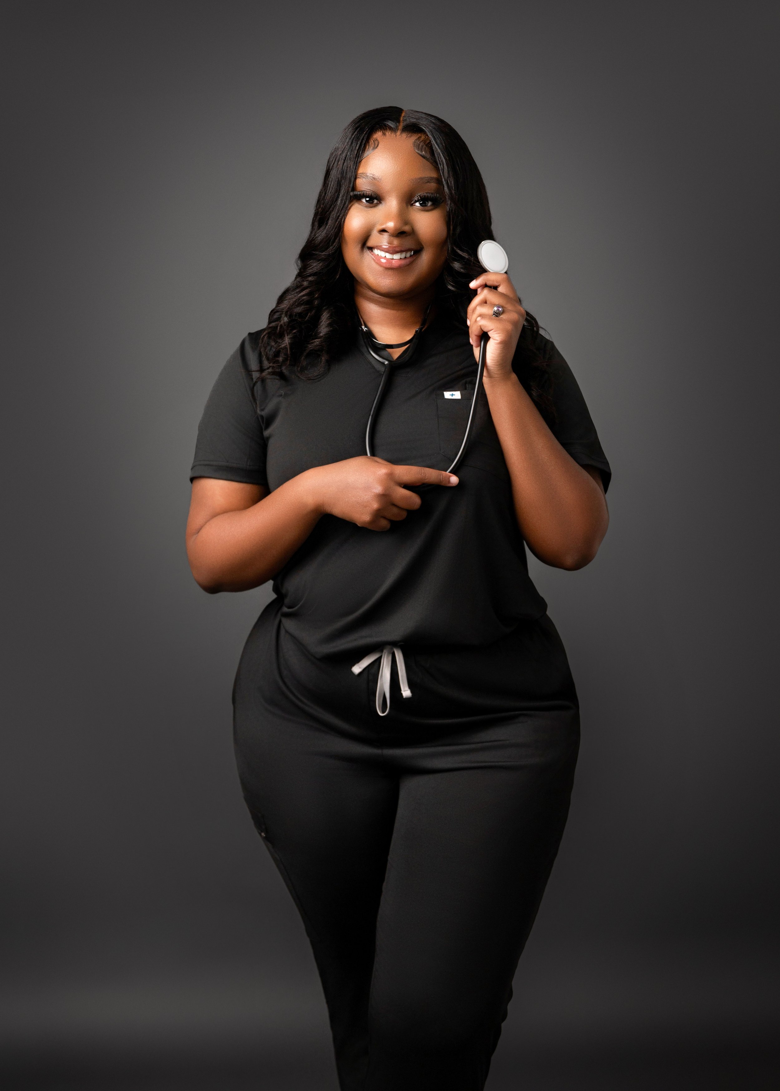 High school senior photo for senior going into nursing program