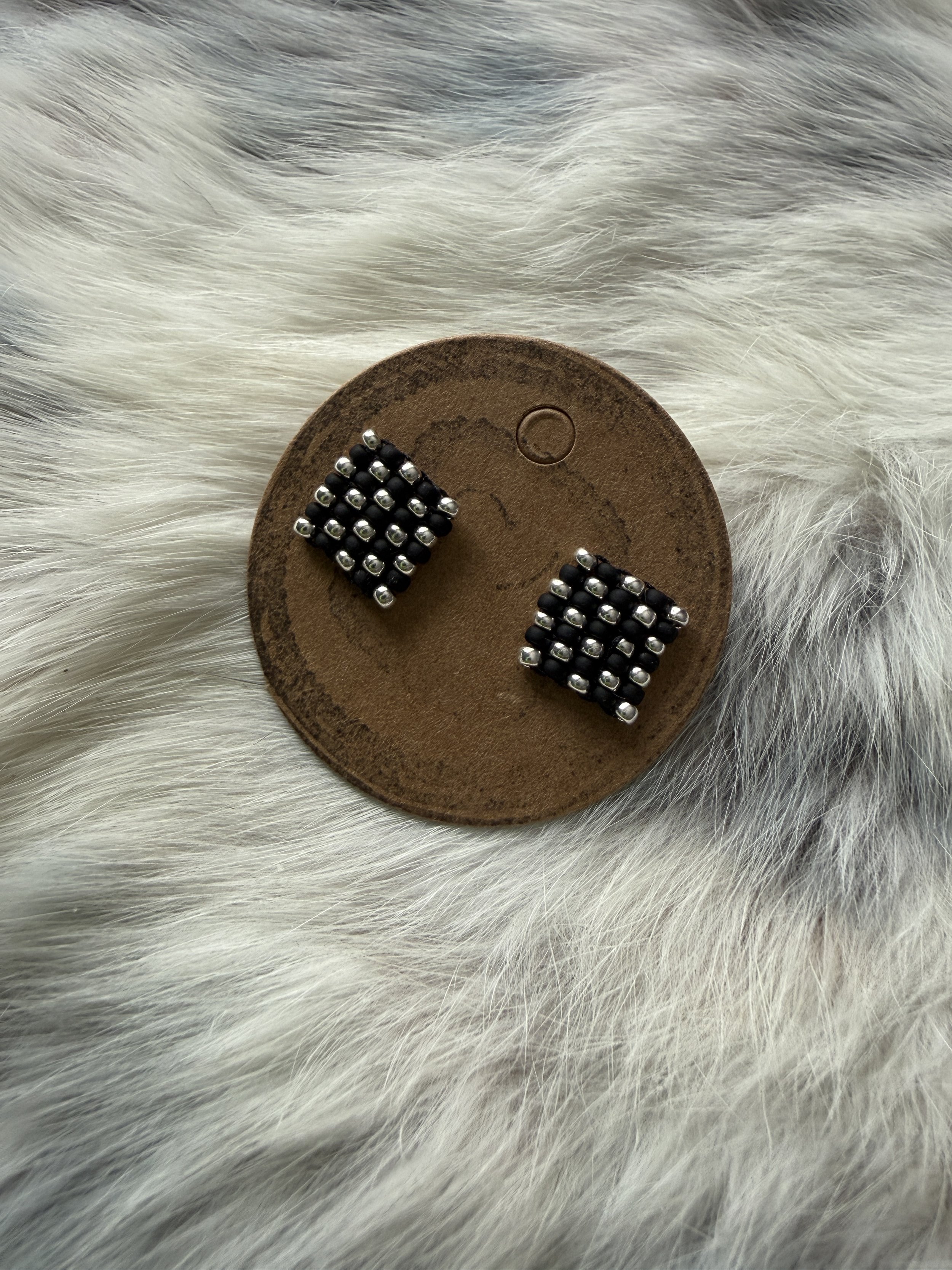 Black and Silver Studs