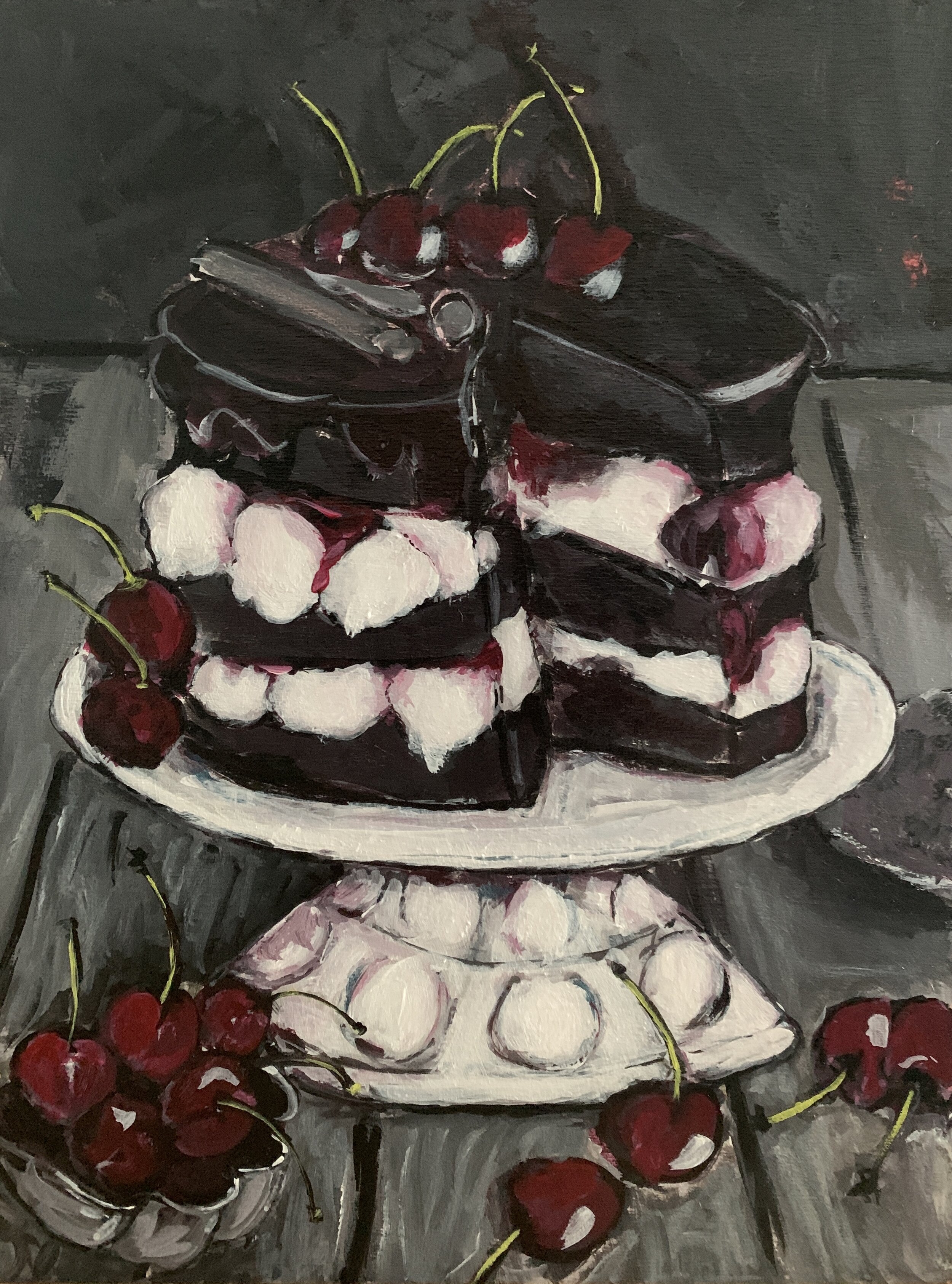 Cake ~ 8 X 10 acrylic on wood