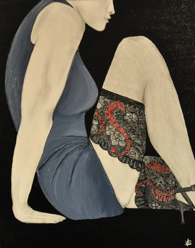 18 X 24 acrylic + pencil on canvas