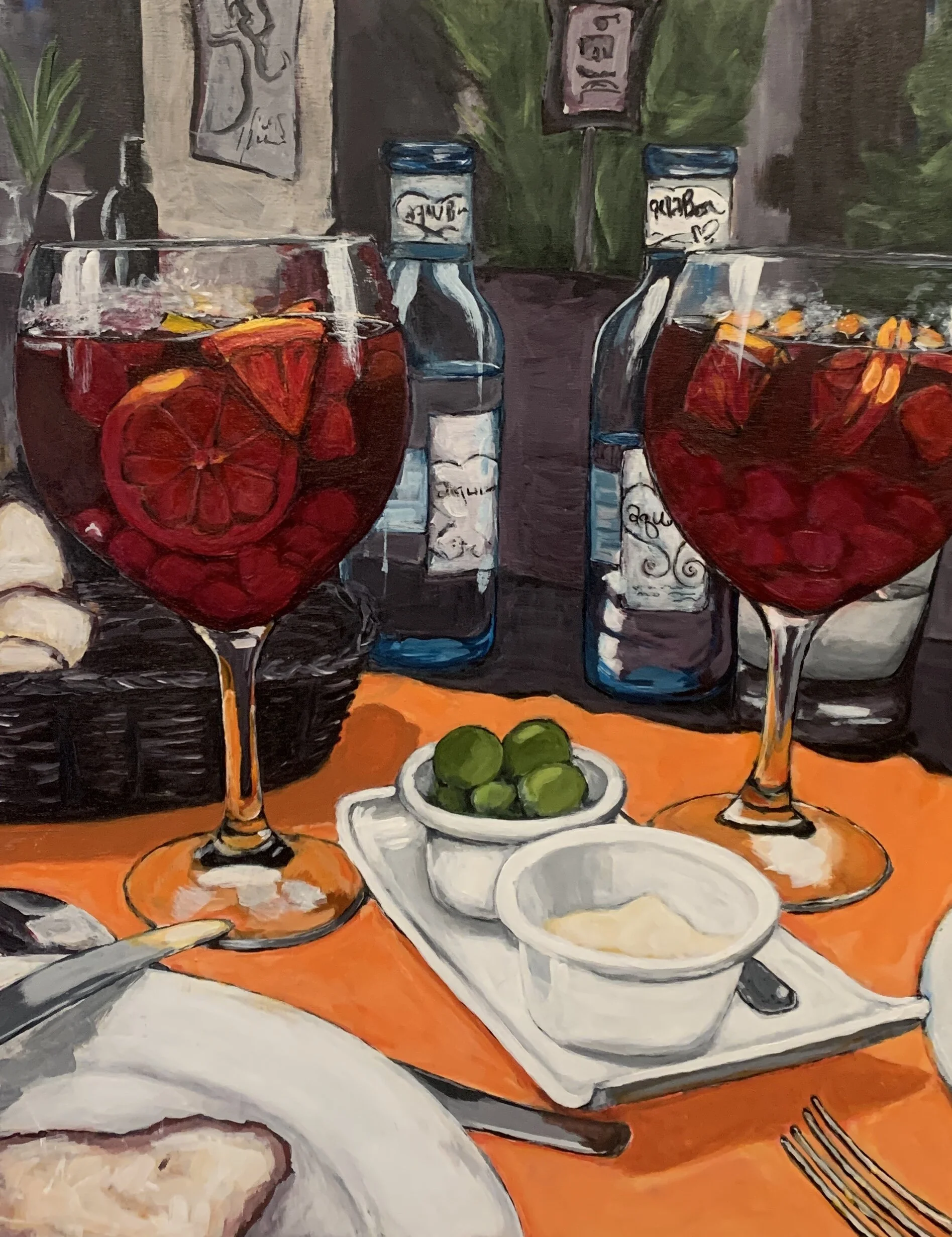 Olives ~ 14 X 18 acrylic on wood