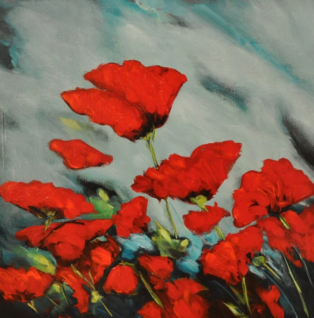 Flanders Fields ~ 12 X 12 acrylic on canvas