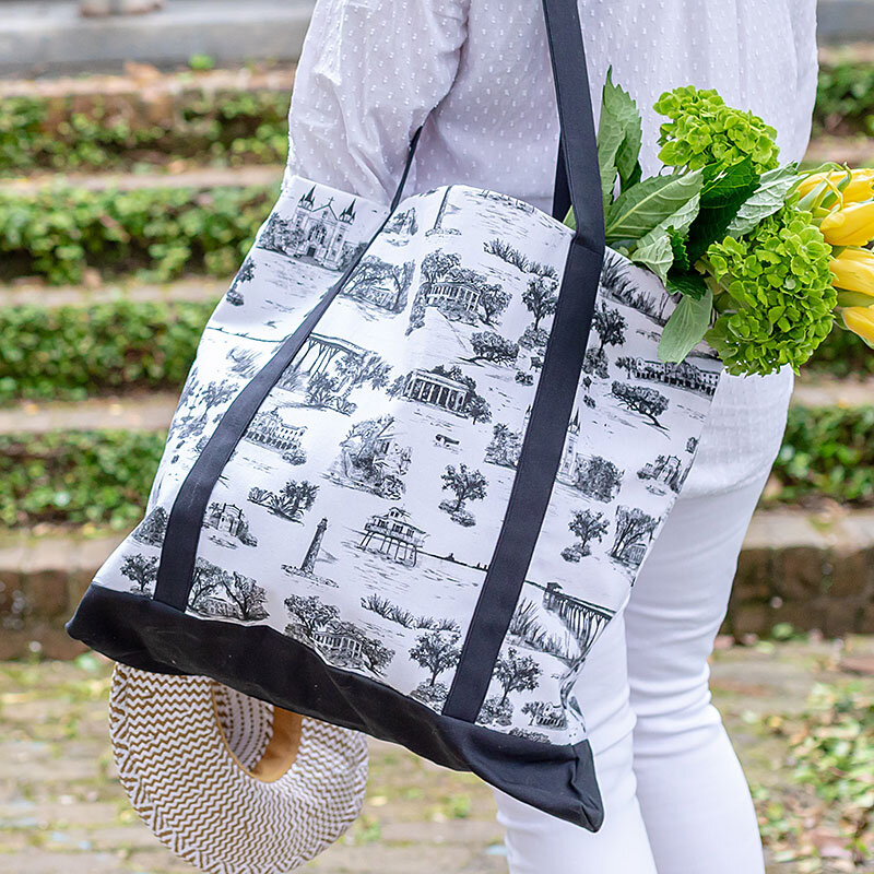 Mobile Toile Large Tote Bag — Southern Toile