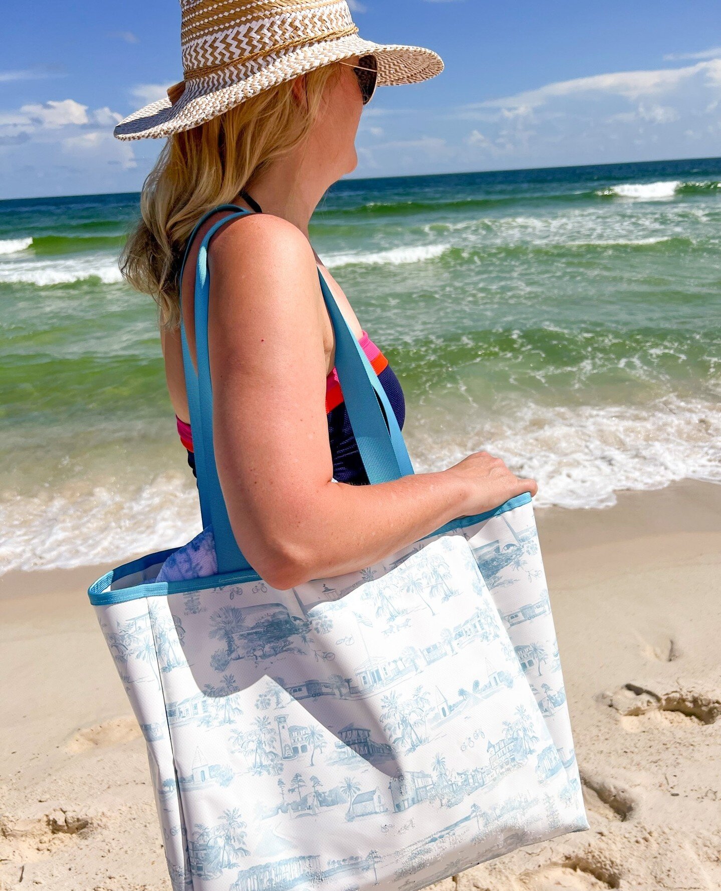 Not ready to let go of summer... 🌞⁠
⁠
Holding onto it with my 30A Tarpaulin tote! Available to shop through the link in my bio or tap this photo to check it out.