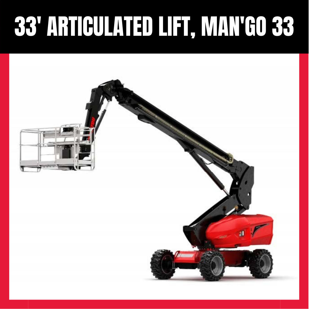 33’ Articulated Lift, Man’Go 33 — Taylor True Value Rental